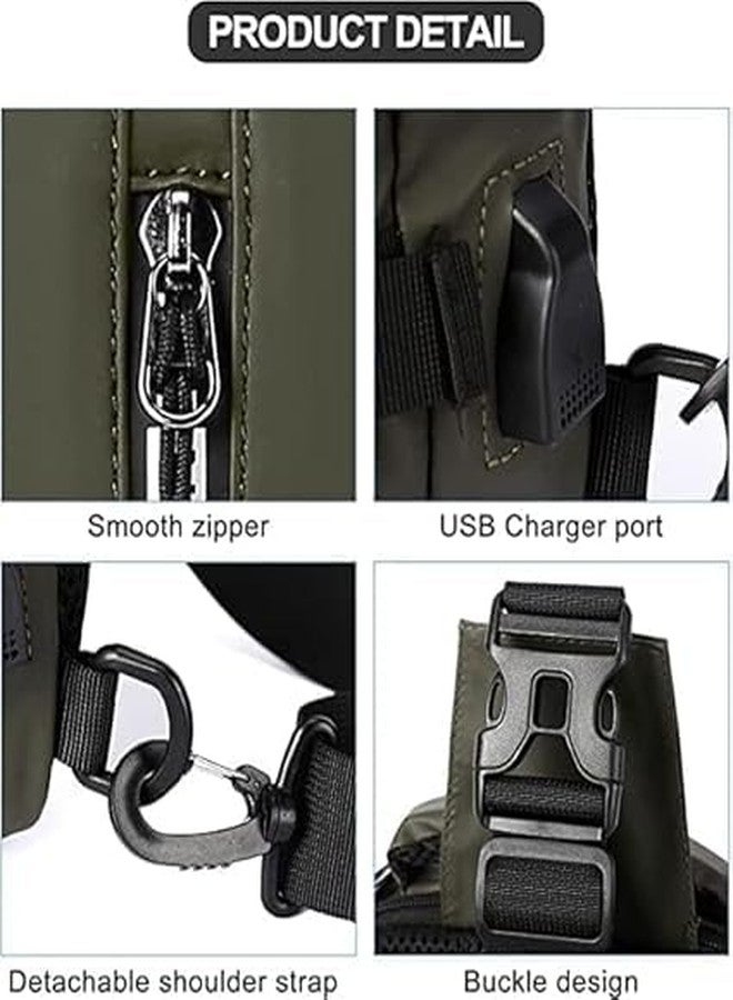 ZUGAD Crossbody Sling Bag for Men Women - Anti-Theft Chest Backpack with USB Charging Port, Casual Messenger Shoulder Bag for Office, Gym, Biking, College & Outdoor (Multicolor,1pcs) - Image 2